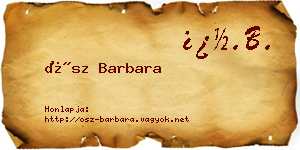 Ősz Barbara névjegykártya