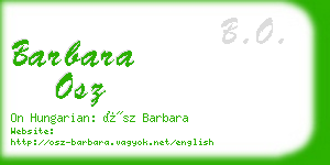barbara osz business card